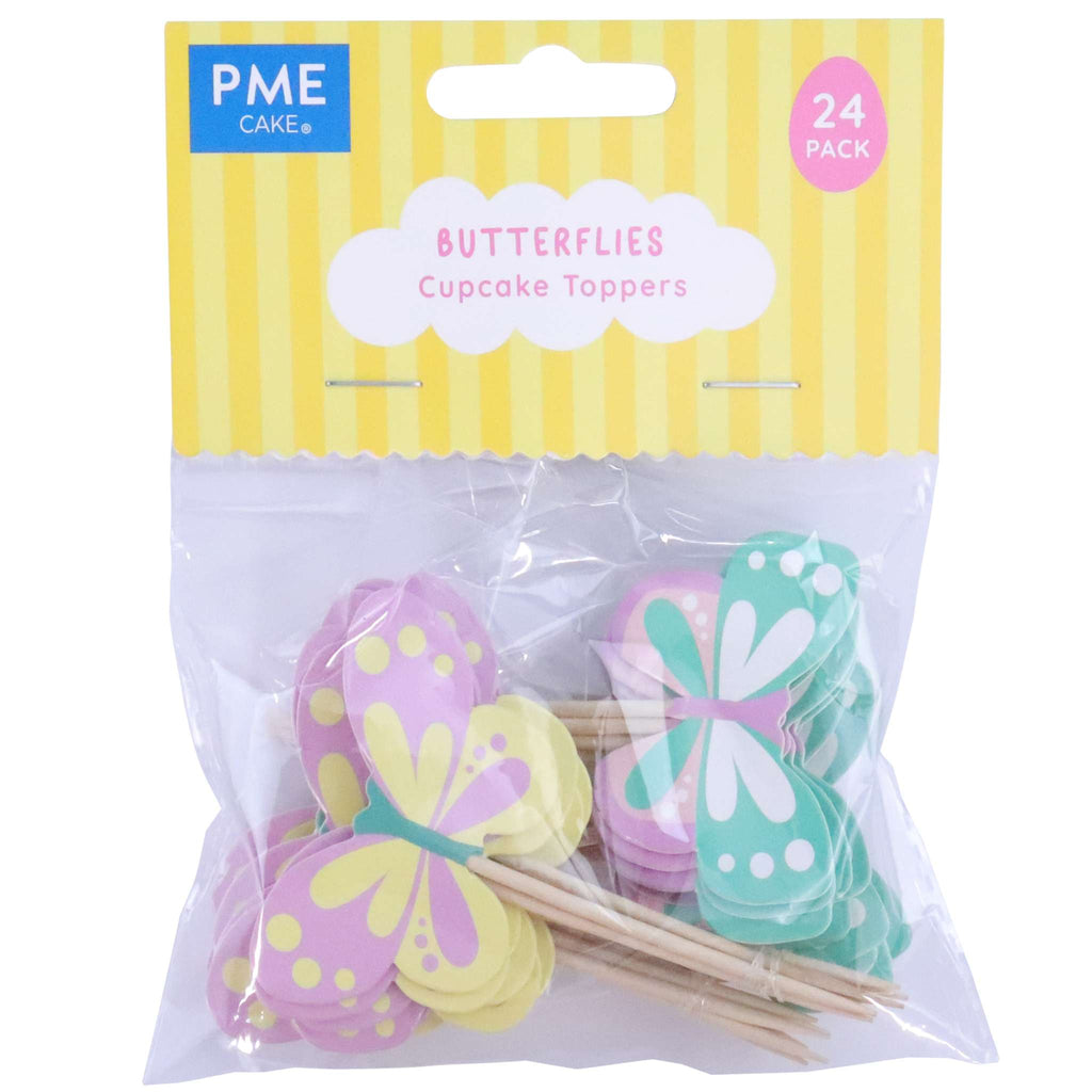 Pascua Toppers para pasteles - Mariposas (Set de 24)