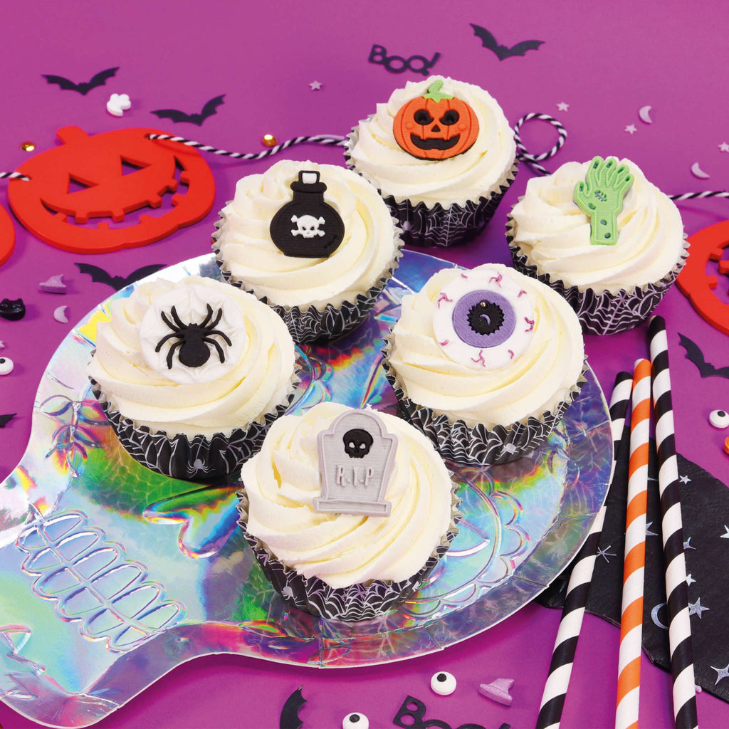 Halloween Essbare Cupcake Topper Dekorationen, Set aus 6