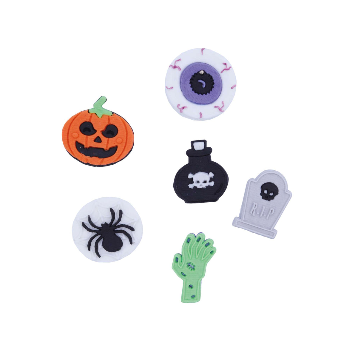 Halloween Essbare Cupcake Topper Dekorationen, Set aus 6