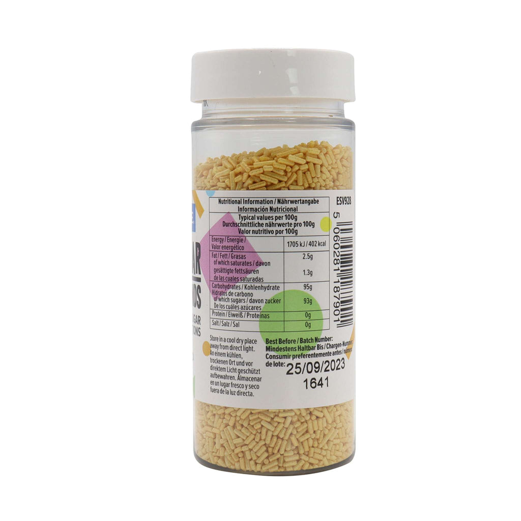 Gold Sugar Strands Sprinkles (80g / 2.82oz)