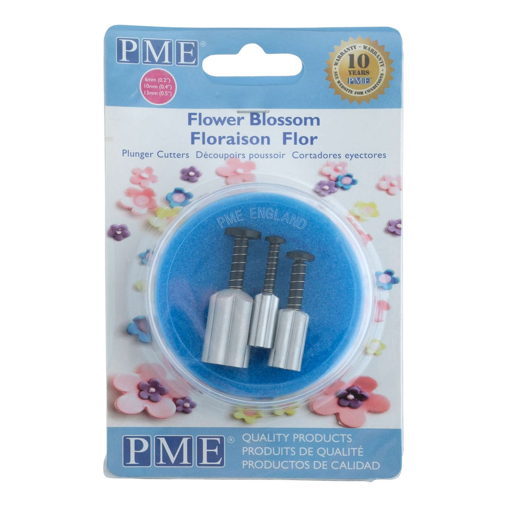 Flower Blossom Fondant Plunger Cutters Set Of 3