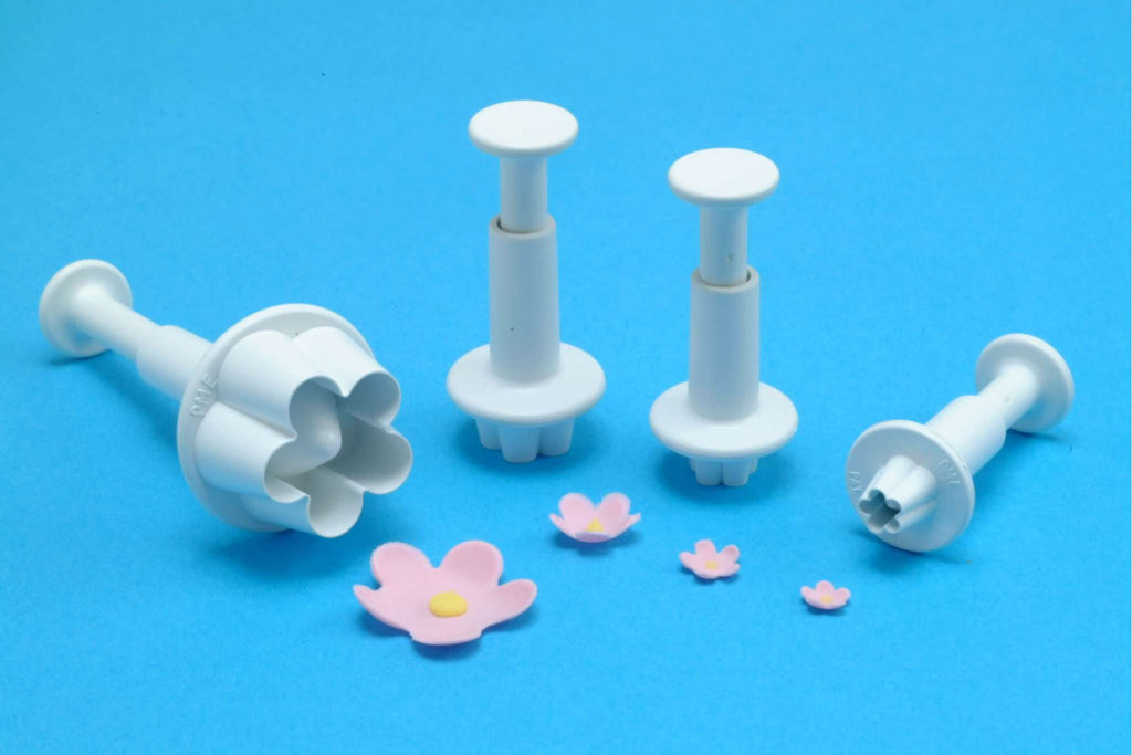 Floral Plunger Cutters - S/M/L/XL Blütenblüte-Set mit 4 Stück