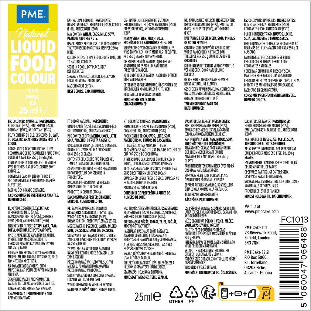 Yellow Natural Liquid Food Colour (25ml)