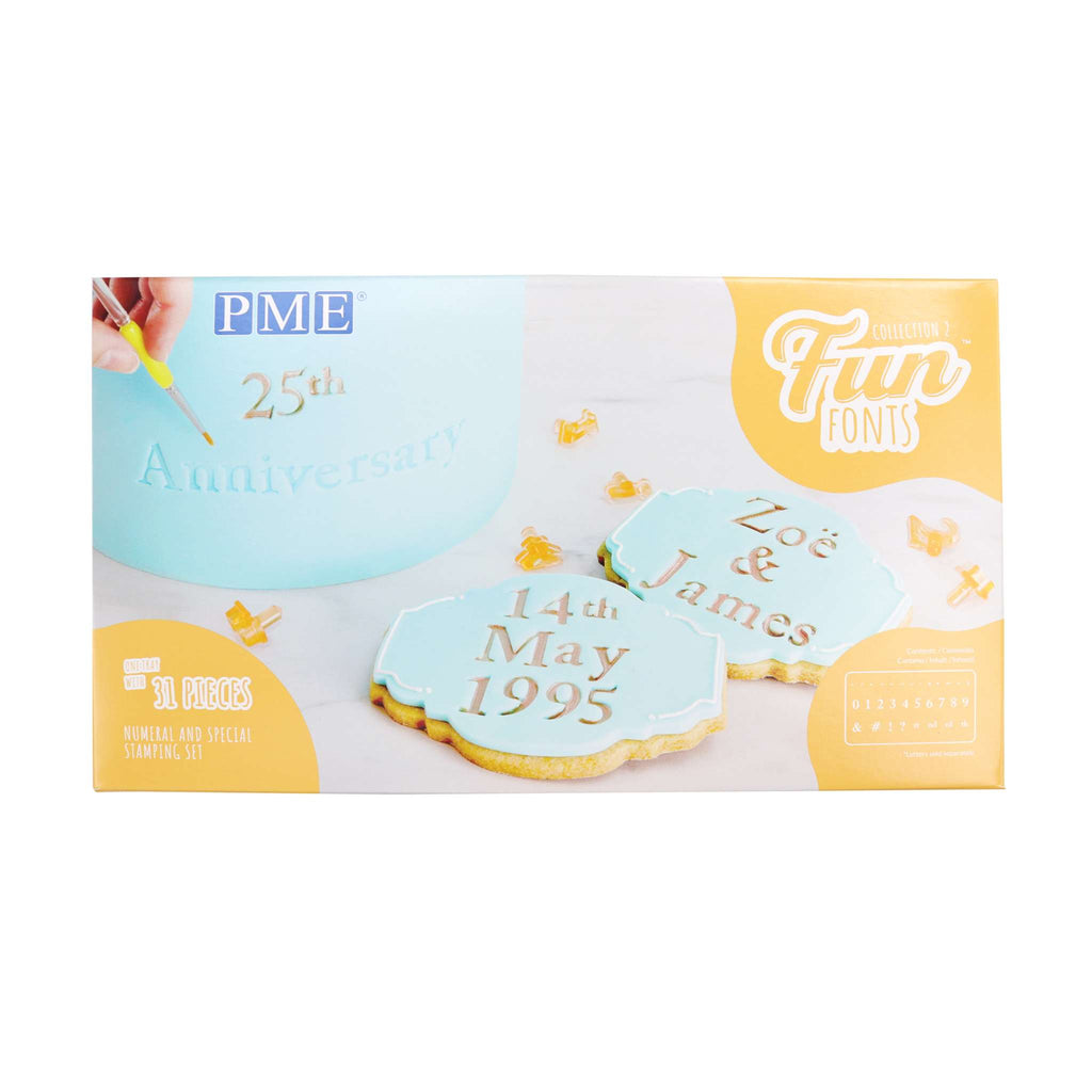 Collection 2 Fun Fonts Numeral & Special Stamping Set