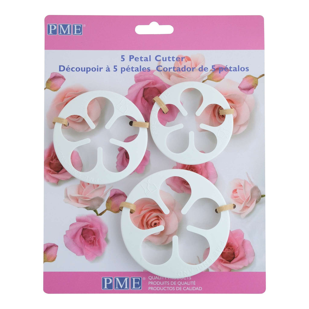5 Petal Fondant Cutters Set Of 3