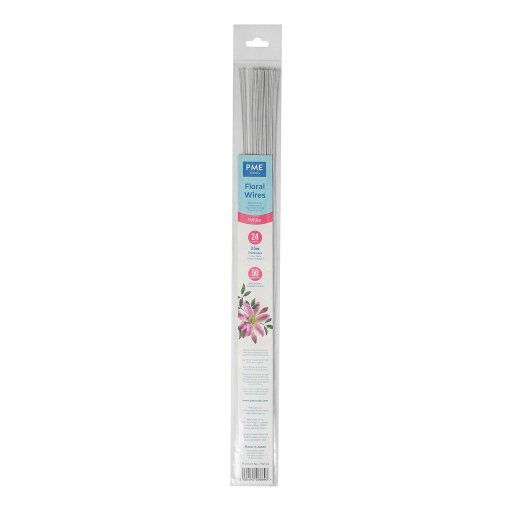 White Floral Wires (24 Gauge / 0.5mm)