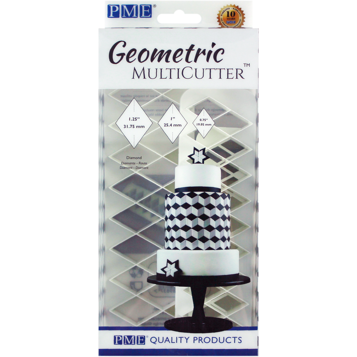 Multicortador Geométrico - Rombo, Tamaños Pequeño, Mediano y Grande, Juego de 3