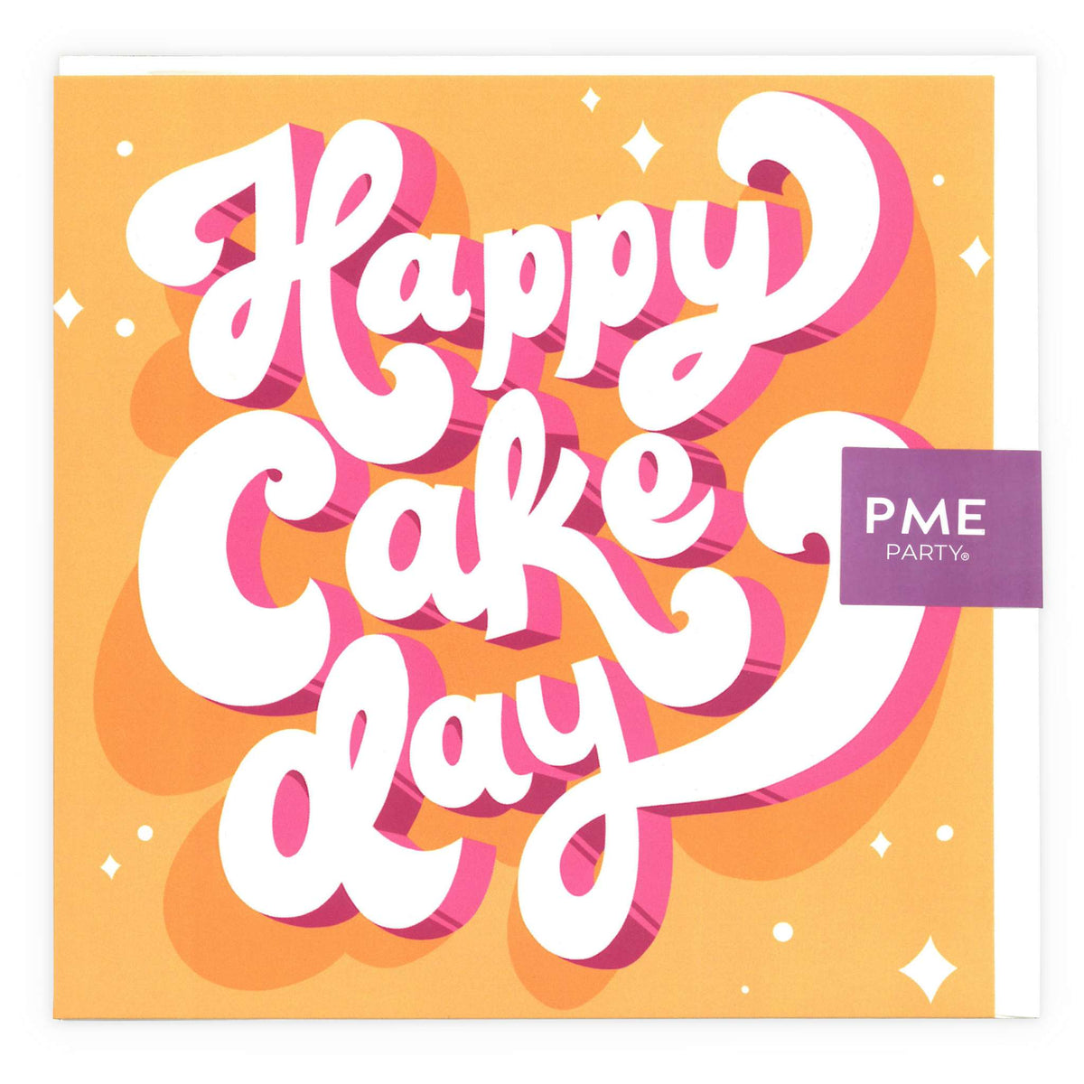 Happy Cake Day' Orange Carte de Voeux