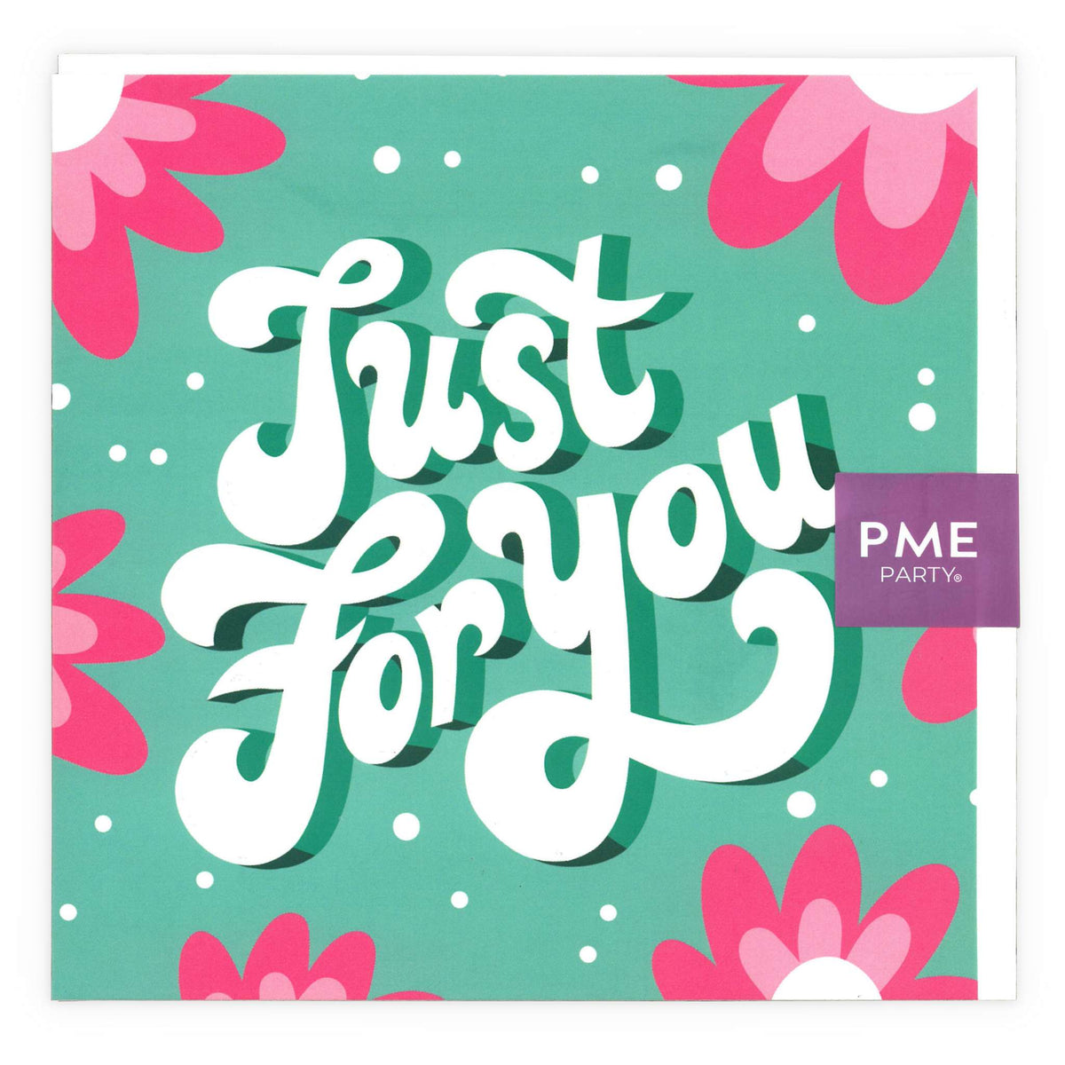 Carte de voeux 'Just for you' Verte