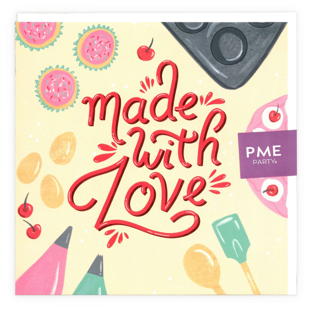 'Made with Love' Beige Wenskaart