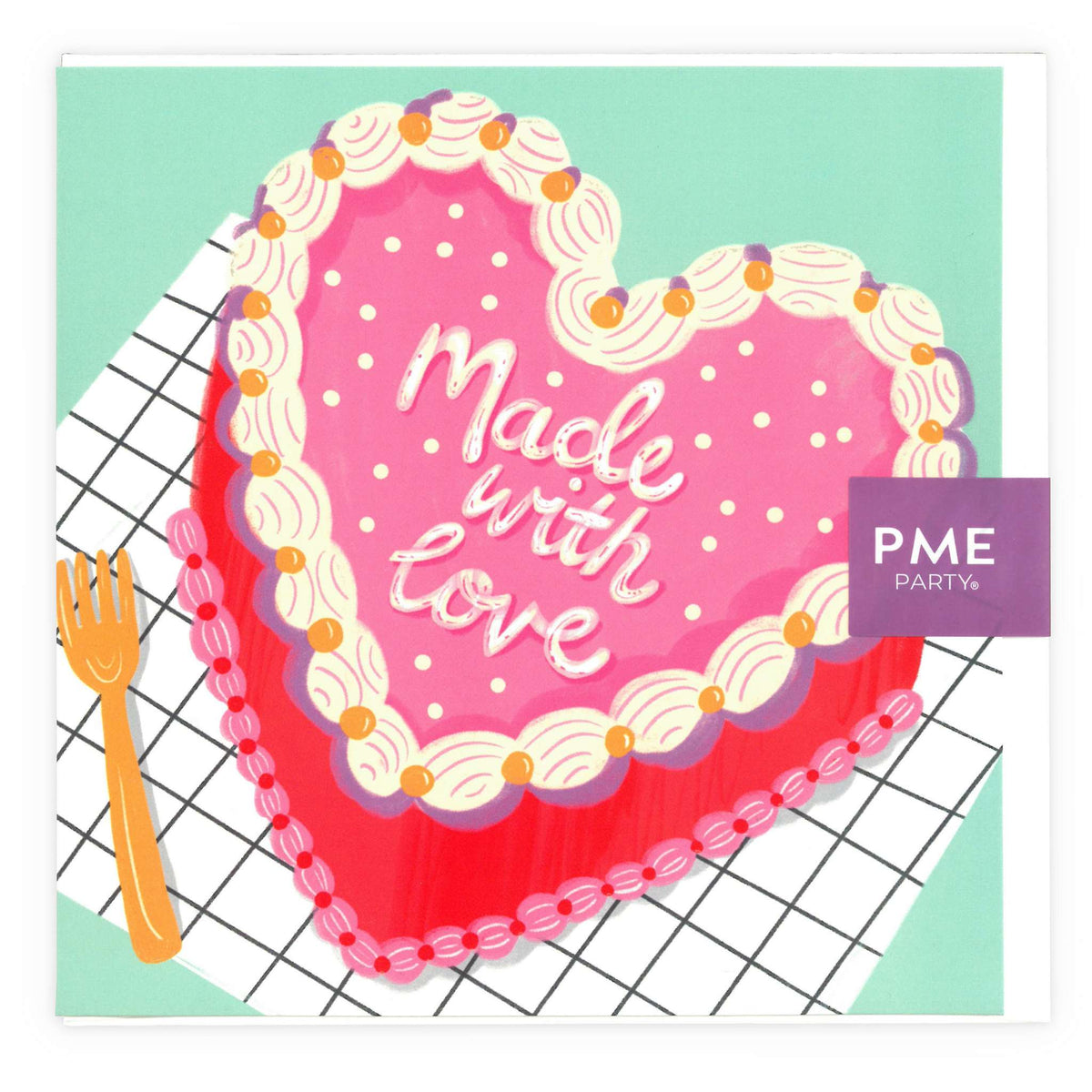 Made with Love' Carte de vœux de gâteau e