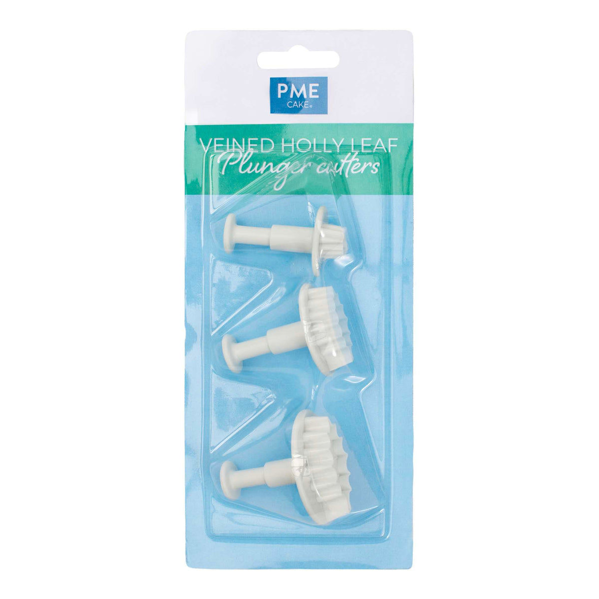 Veined Holly Leaf Plunger Fondant Cutters Set Of 3