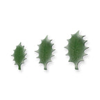 Cortadores de Émbolo de Hoja Veteada de Acebo, Tamaños X-Grande, 2X-Grande y 3X-Grande, Juego de 3