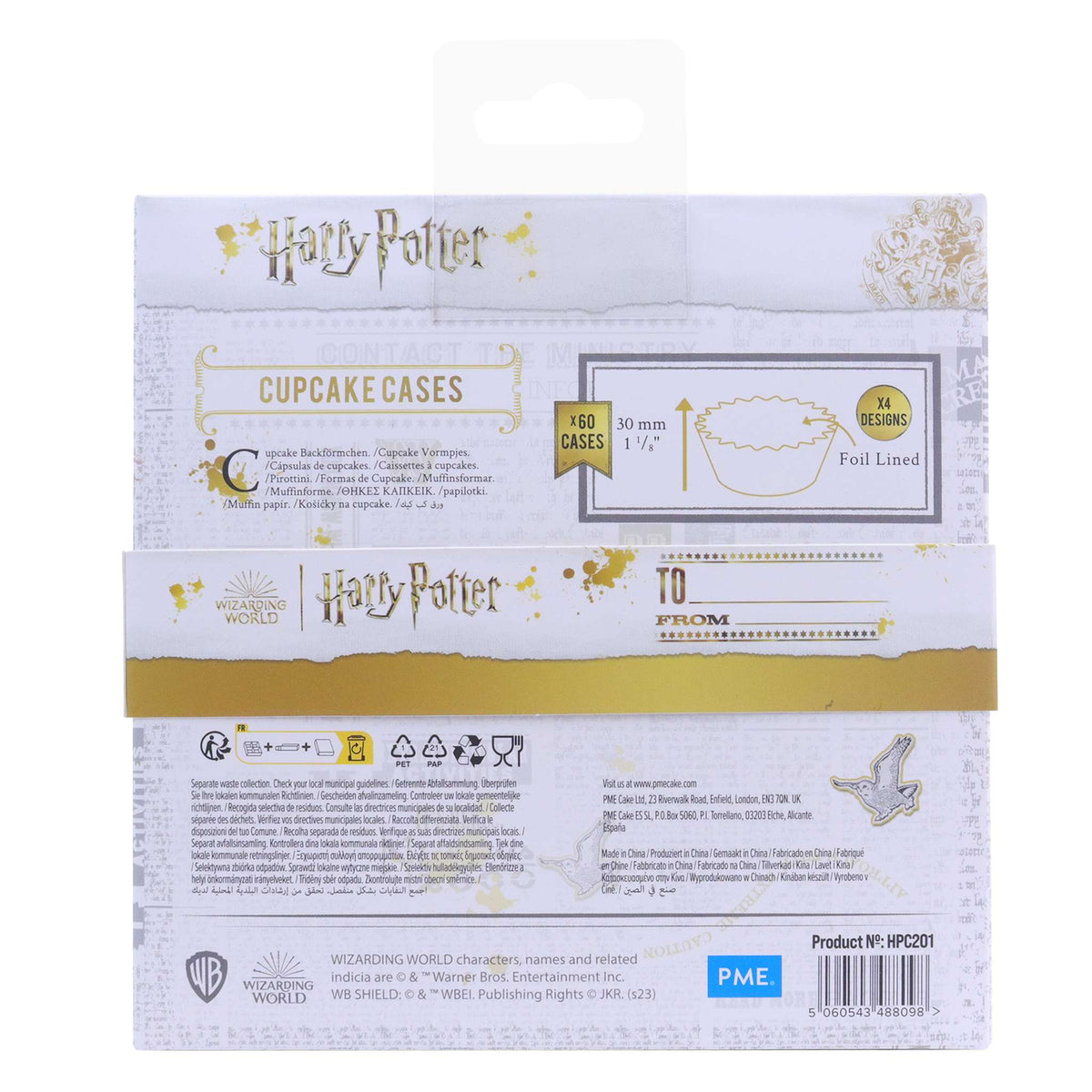 Harry Potter Cupcake vormpjes met Folievoering, 60 stuks, Amuletten