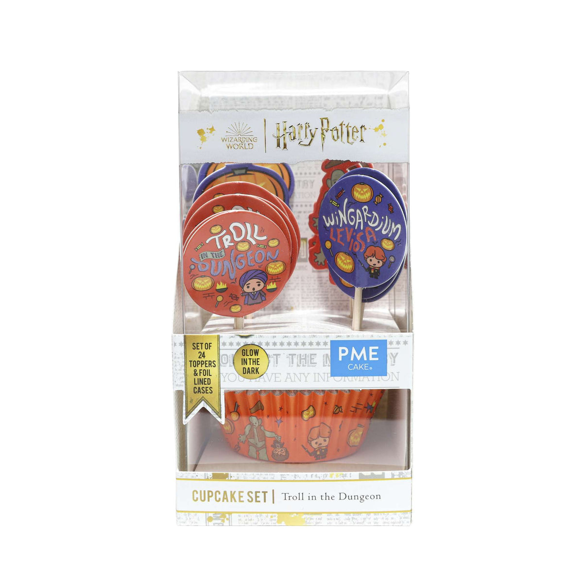 Harry Potter Bakförmchen & Tortenaufsatz Set, 24 stück, Troll im Verließ