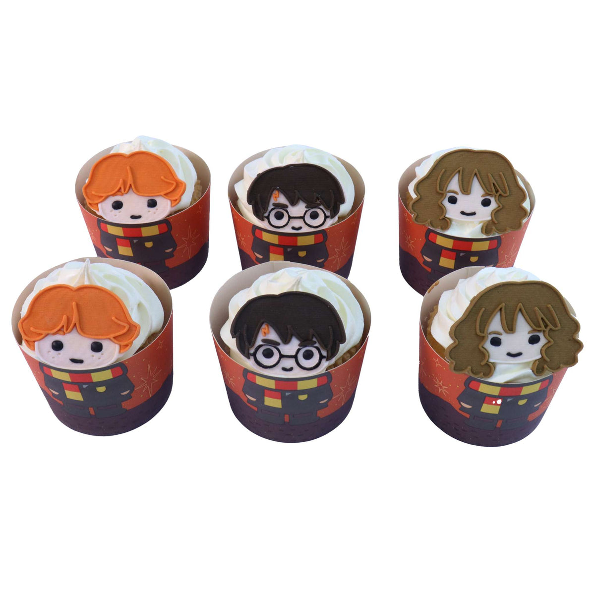 Harry Potter Cupcake Decoratie Kit met Harry, Ron & Hermione