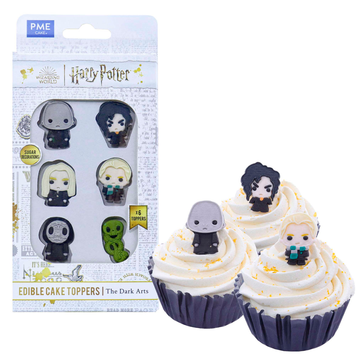 Harry Potter Essbare Zucker Tortenaufsatz, 6er-set, Die Dunklen Künste