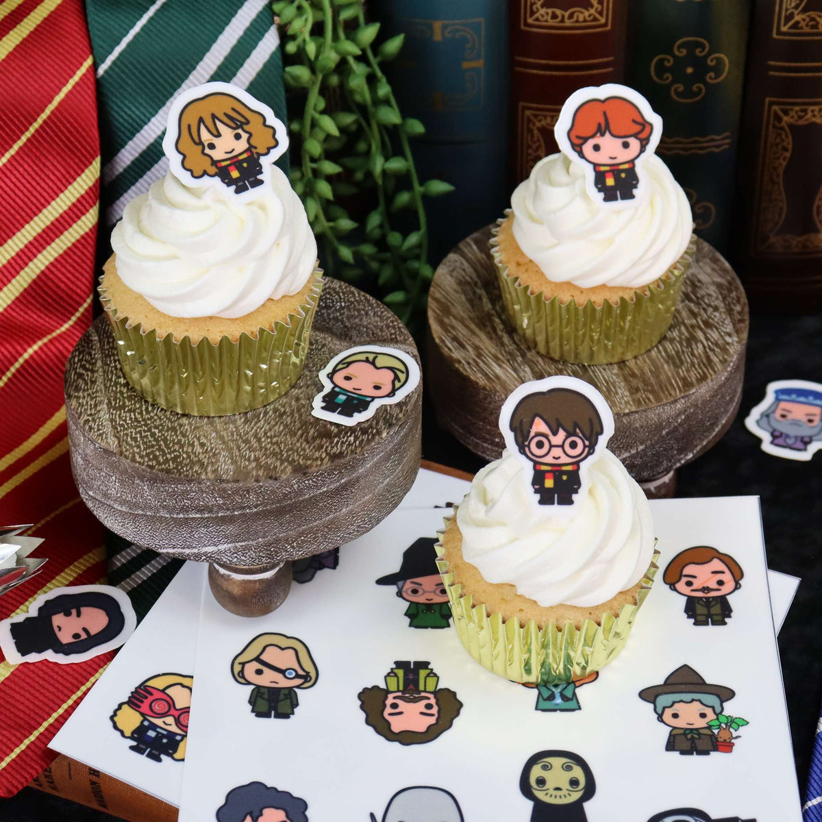 Harry Potter Characters Edible Cupcake Toppers Set Of 24  (24g)