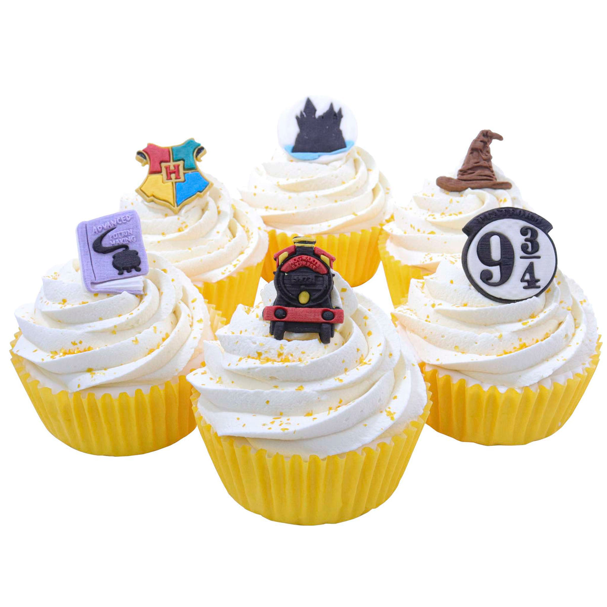Hogwarts Edible Cupcake Toppers Pk/6 (11.1g)