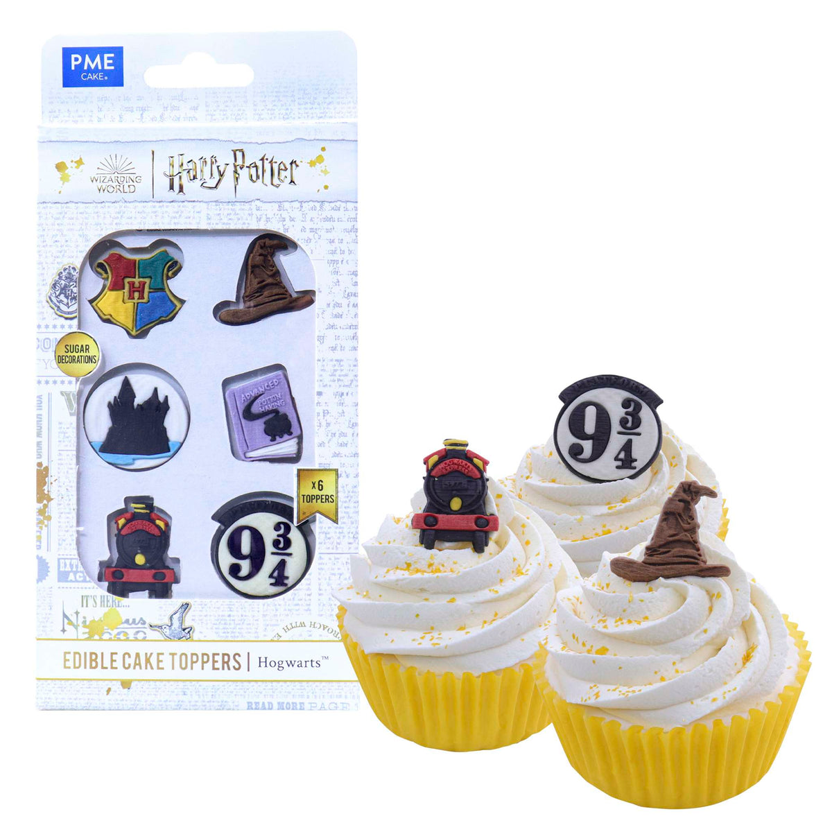 Hogwarts Edible Cupcake Toppers Pk/6 (11.1g)