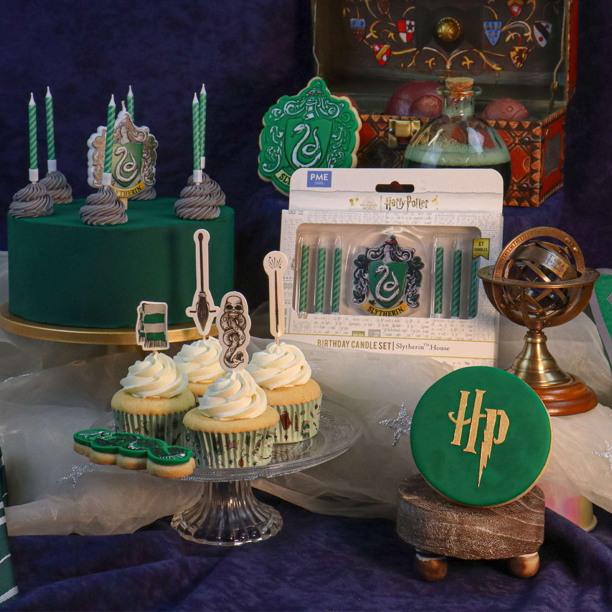 Harry Potter Kerzen 7er-set, Slytherin