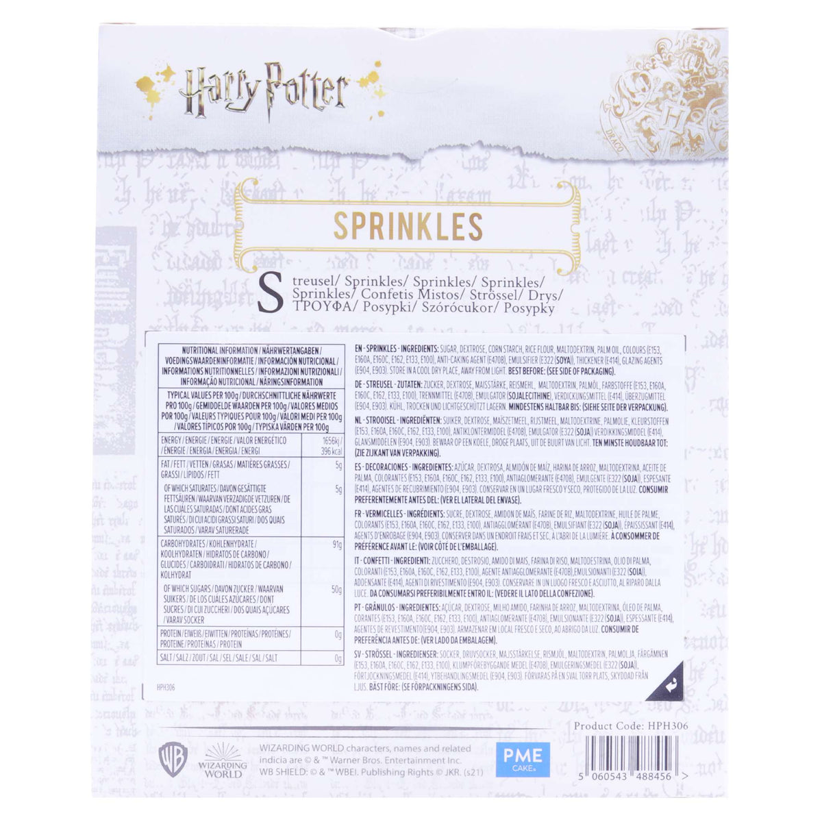 Harry Potter 240g Mix van Strooisels, 4 stuks, Hogwarts Huizen