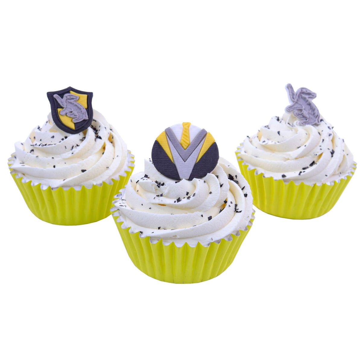 Harry Potter Eetbare Cupcake Toppers, 6 stuks, Hufflepuff