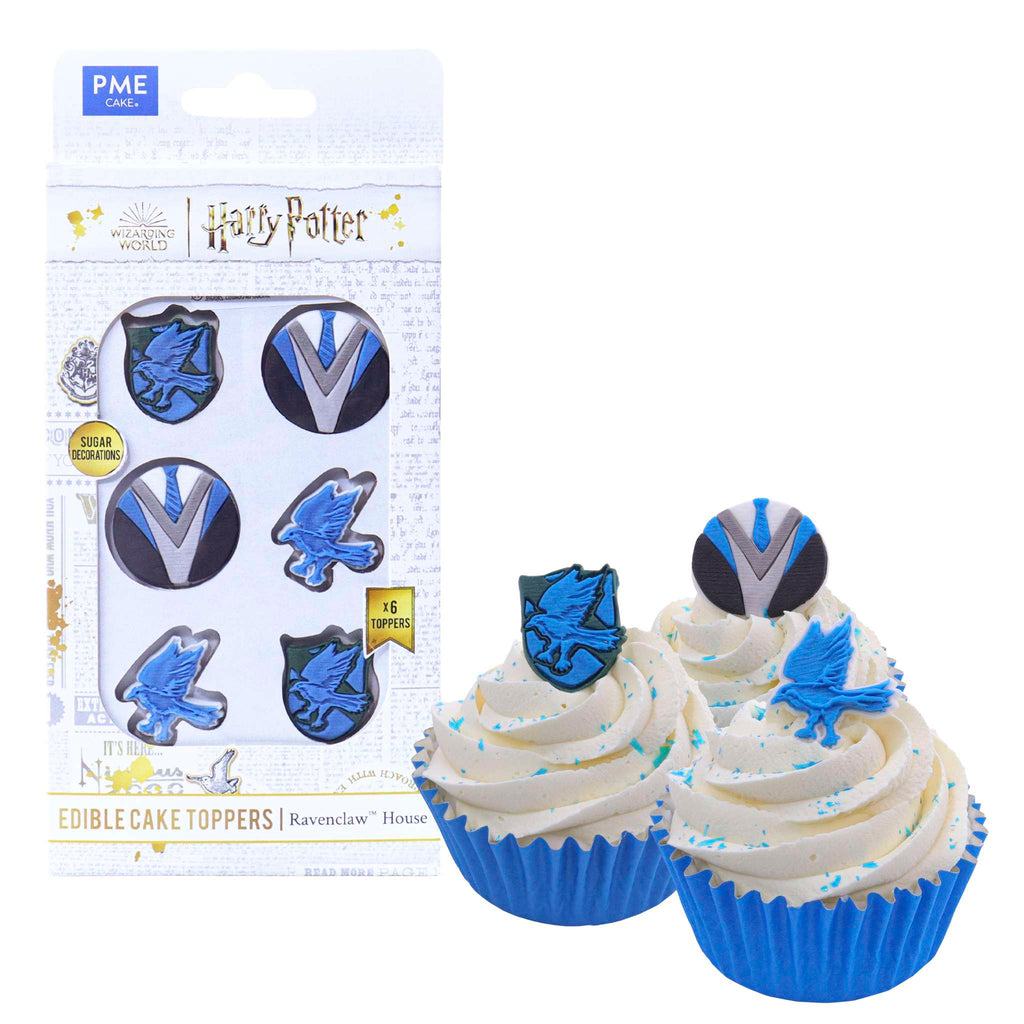 Harry Potter Essbare Zucker Tortenaufsatz, 6er-set, Ravenclaw