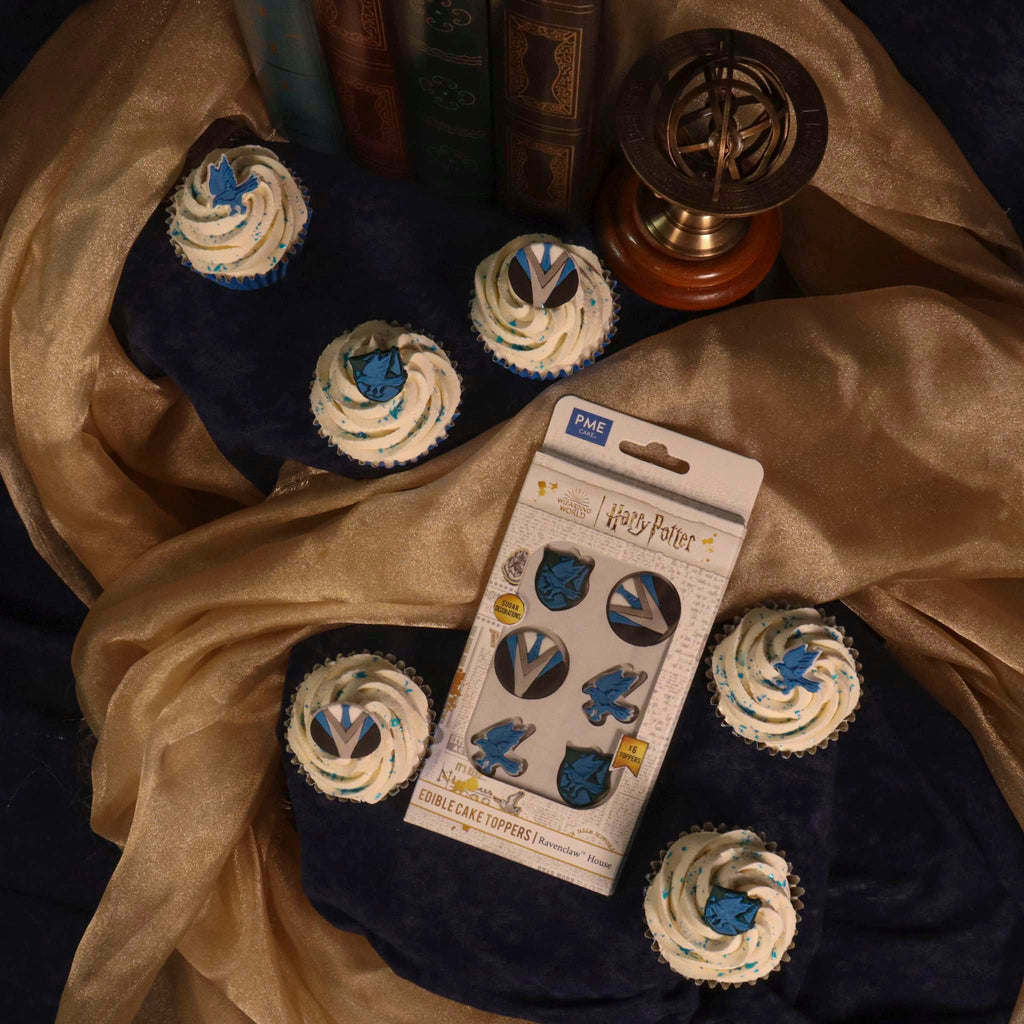 Harry Potter Essbare Zucker Tortenaufsatz, 6er-set, Ravenclaw