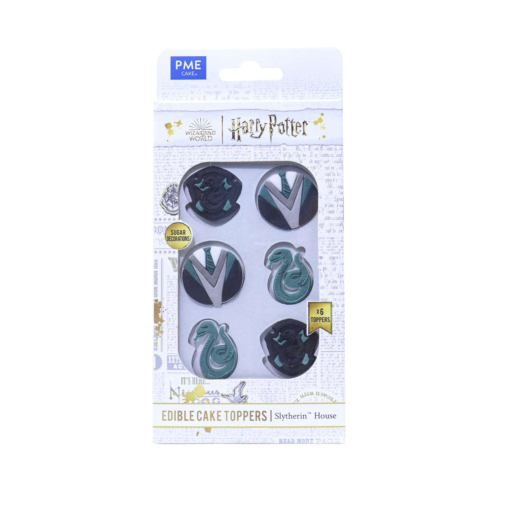 Harry Potter Essbare Zucker Tortenaufsatz, 6er-set, Slytherin
