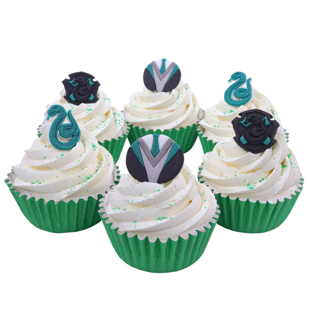Harry Potter Essbare Zucker Tortenaufsatz, 6er-set, Slytherin