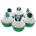 Harry Potter Essbare Zucker Tortenaufsatz, 6er-set, Slytherin