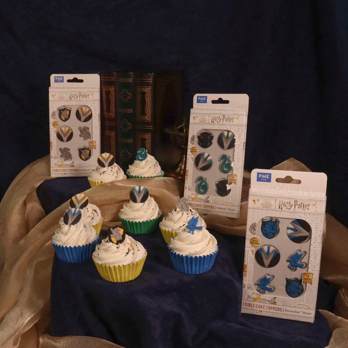Harry Potter Essbare Zucker Tortenaufsatz, 6er-set, Slytherin