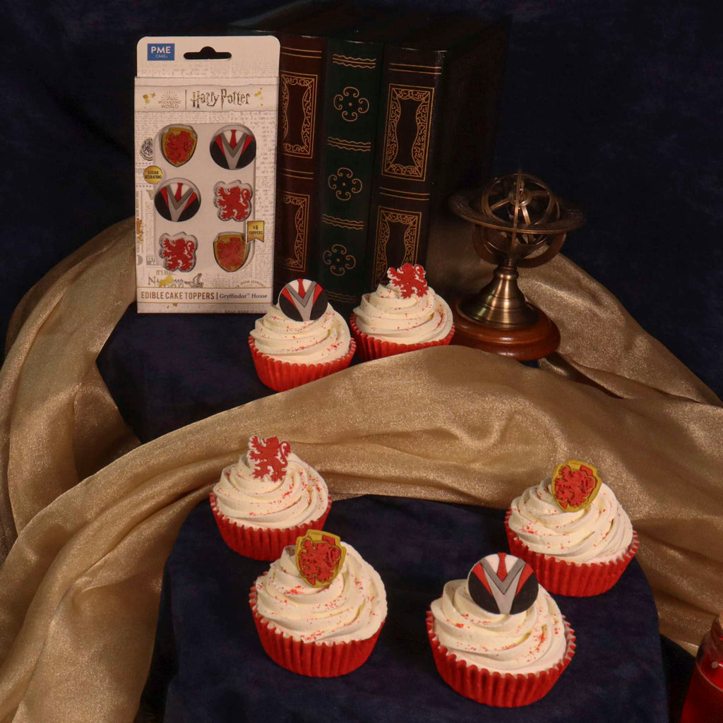 Harry Potter Essbare Zucker Tortenaufsatz, 6er-set, Gryffindor