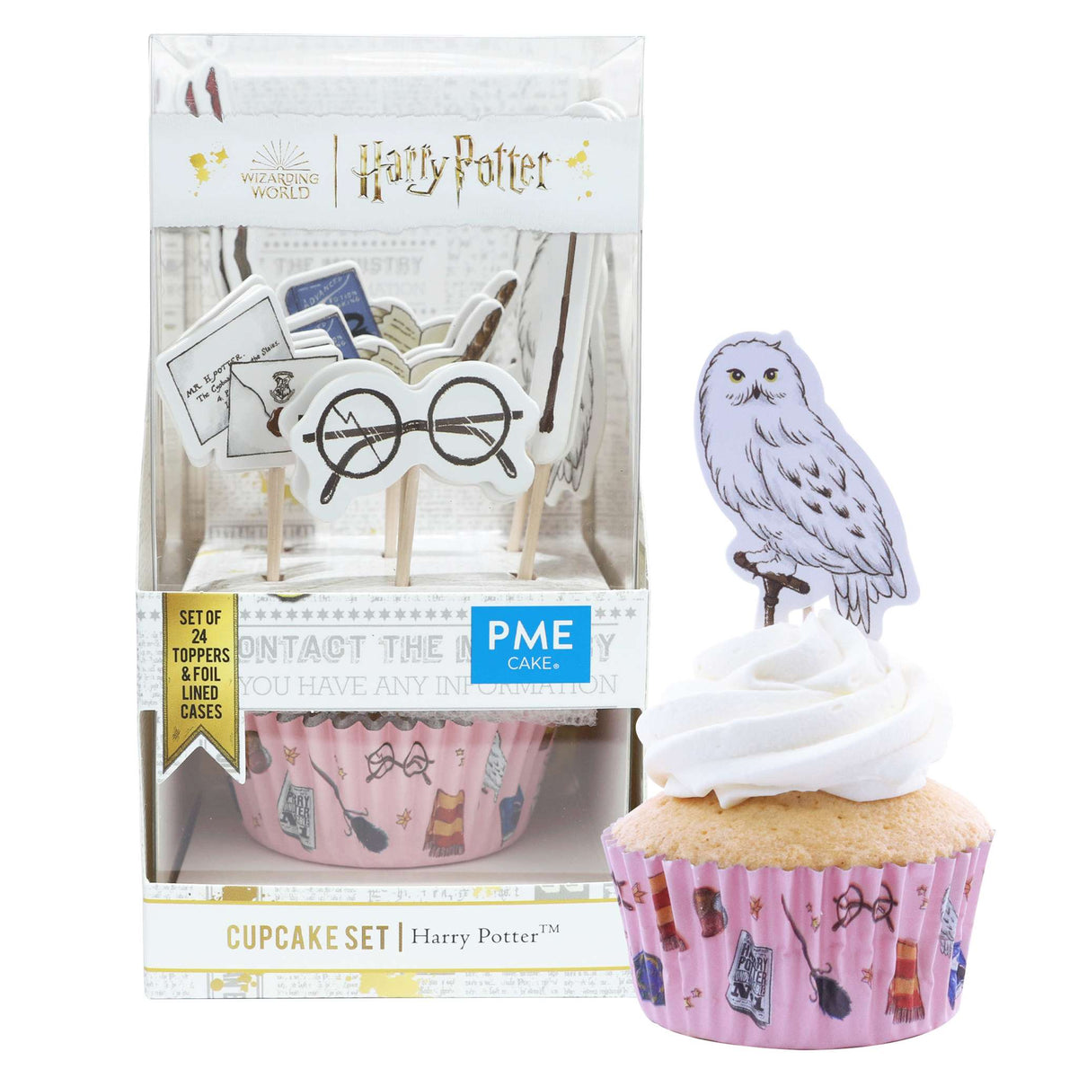 Harry Potter Set de 24 caissettes à cupcakes et toppers, Harry Potter