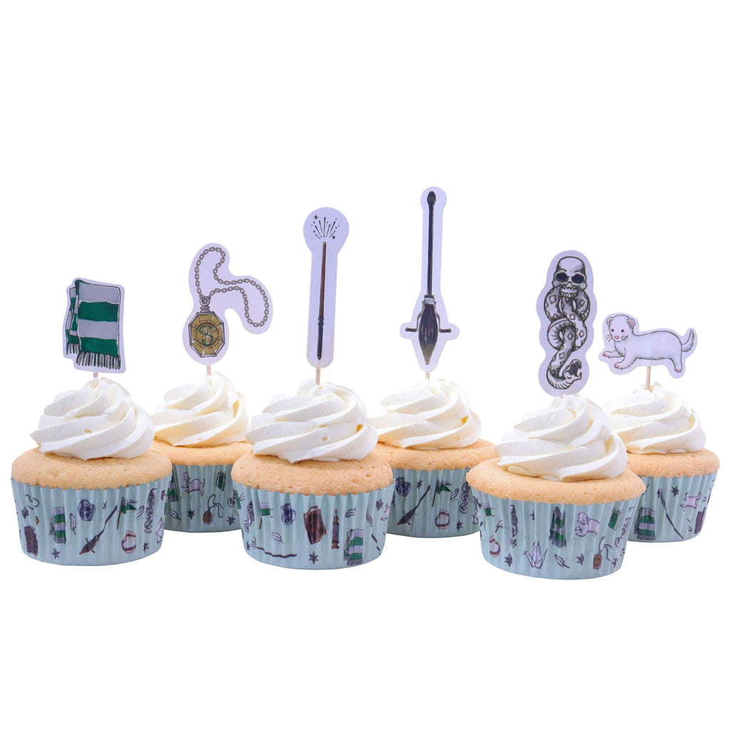 Harry Potter Set de 24 caissettes à cupcakes et toppers, Draco Malfoy
