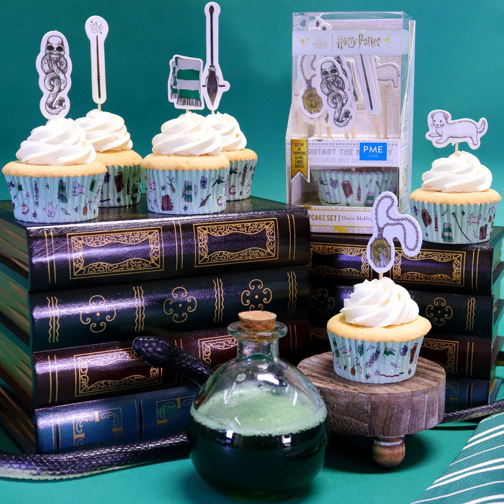 Harry Potter Set de 24 caissettes à cupcakes et toppers, Draco Malfoy