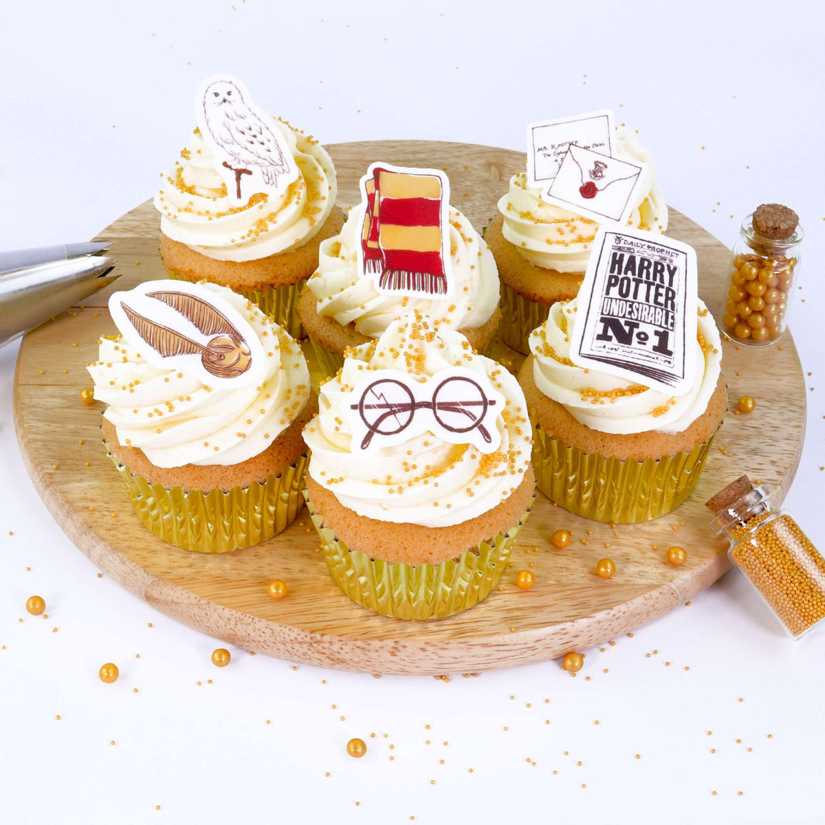 Harry Potter Essbare Zuckerpapier Tortenaufleger, 24er-set, Harry Potter