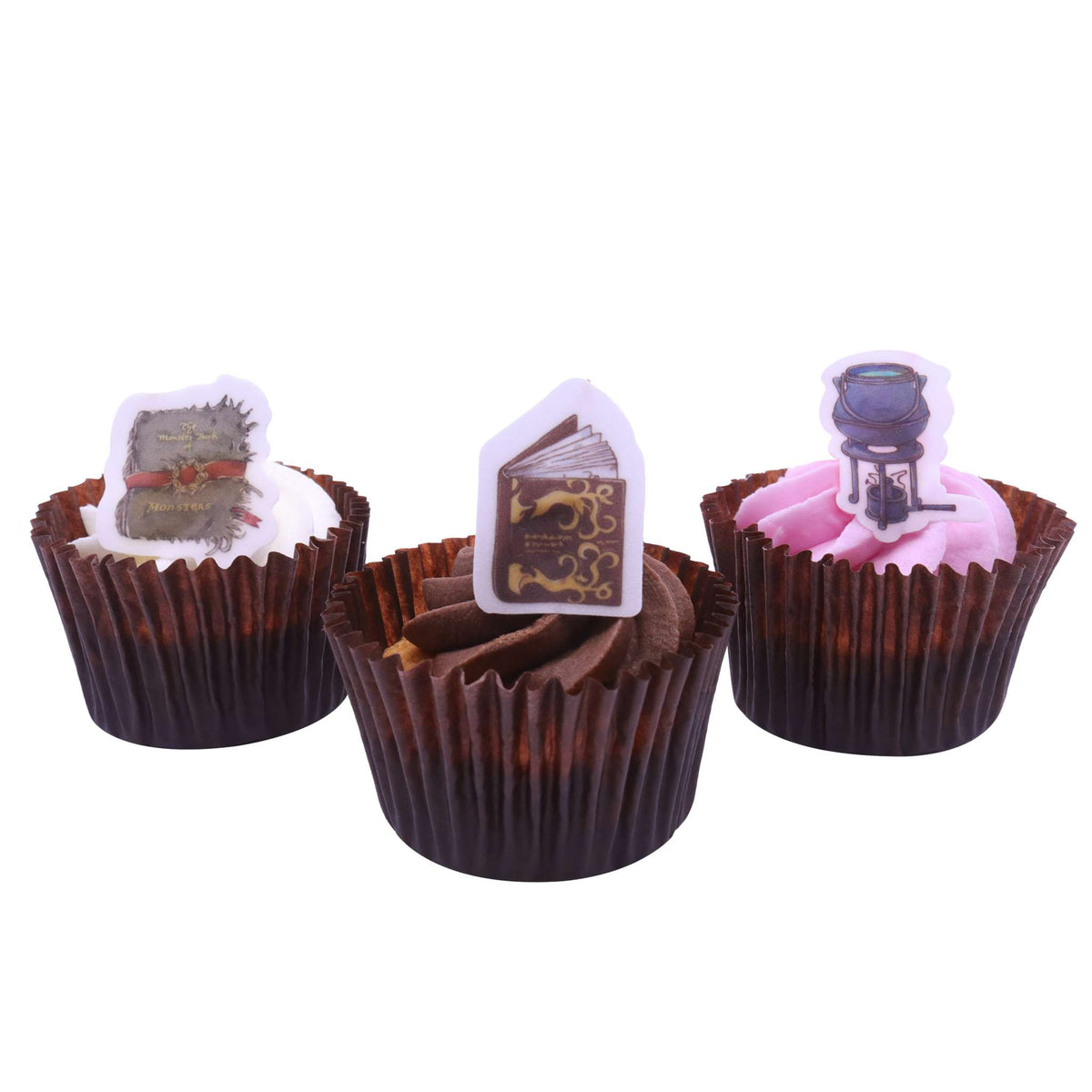 Harry Potter Décorations pour Cupcakes Feuille en Sucre, 24 pièces, Poudlard
