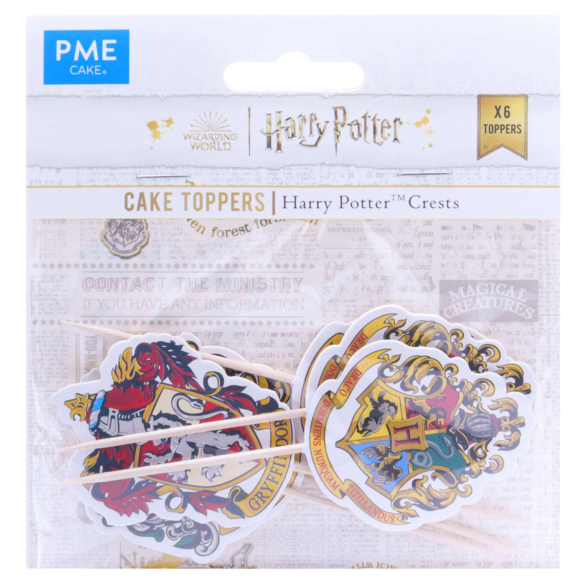 Harry Potter Creasts Cupcake Toppers  Pk/6