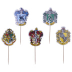 Harry Potter Taarttoppers, 6 stuks, Hogwarts Wapens