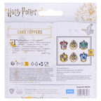 Harry Potter Taarttoppers, 6 stuks, Hogwarts Wapens