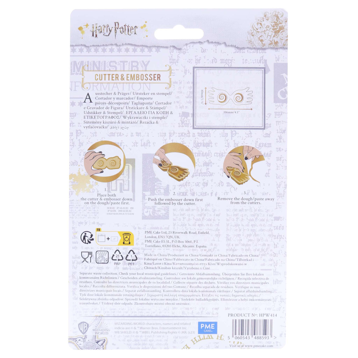 Luna Lovegood's Spectrespecs Cookie Cutter & Embosser
