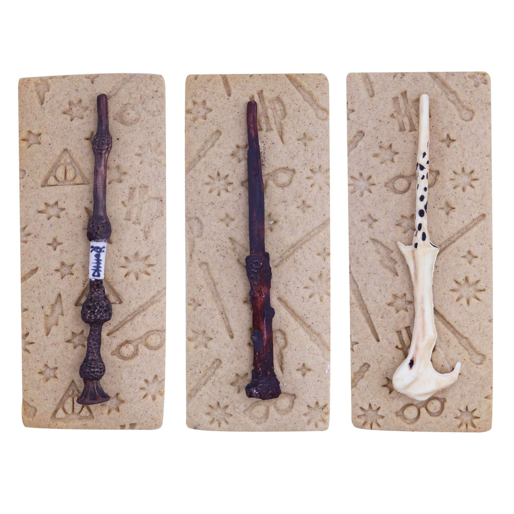 Harry Potter Set de 3 Toppers de Cupcakes Comestibles, Baguettes