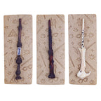 Harry Potter Set de 3 Toppers de Cupcakes Comestibles, Baguettes