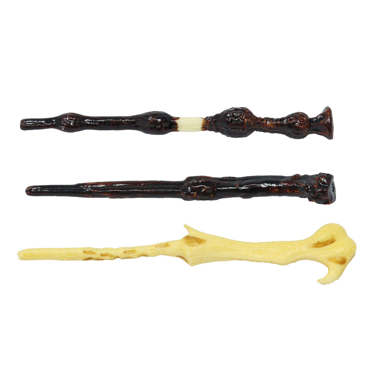 Harry Potter Set de 3 Toppers de Cupcakes Comestibles, Baguettes