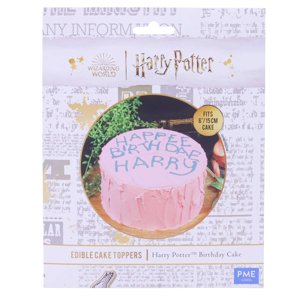 Harry Potter Décoration pour Gâteau Disque en Sucre "Happee Birthdae" Hagrid, Petite