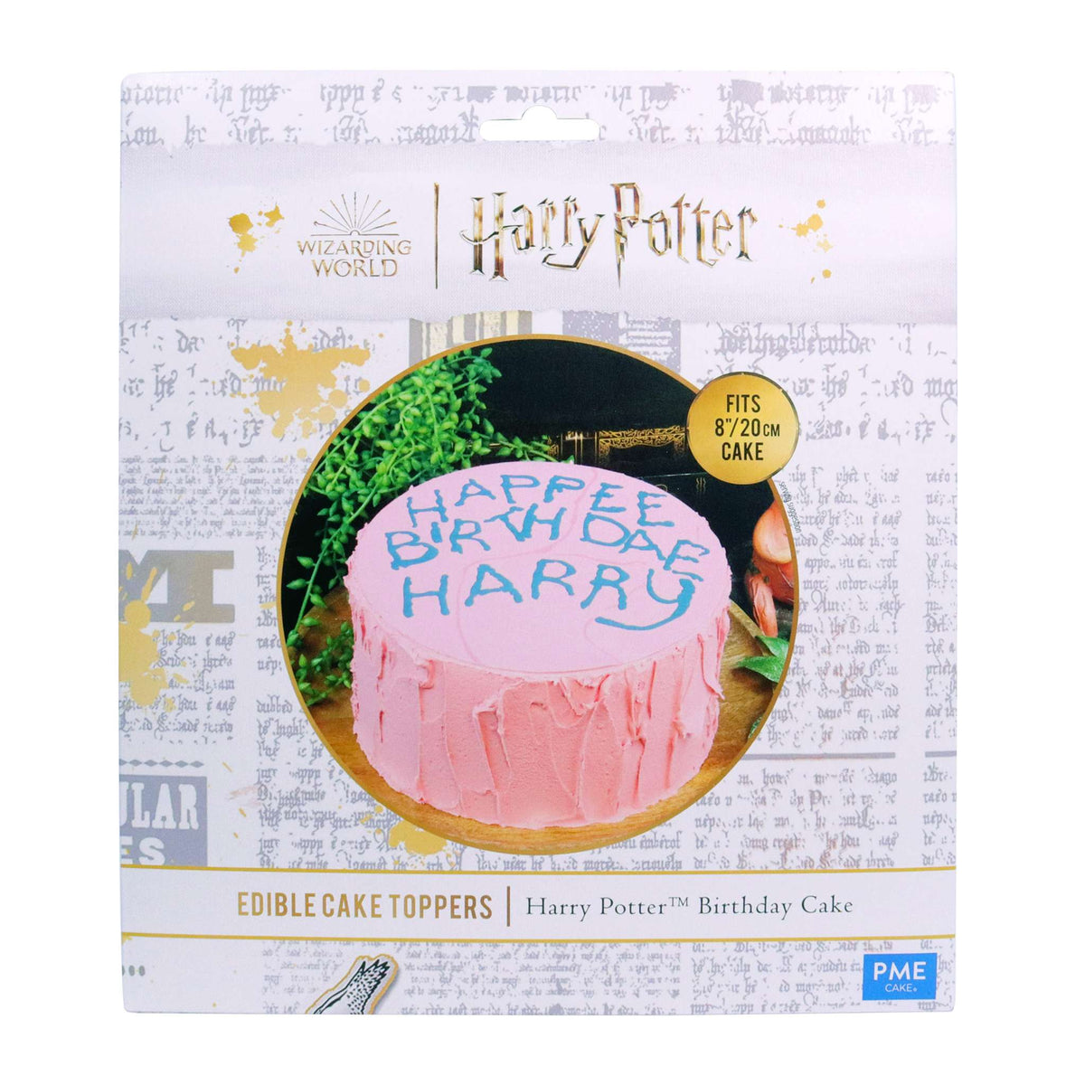 Harry Potter Décoration pour Gâteau Disque en Sucre "Happee Birthdae" Hagrid, Grande