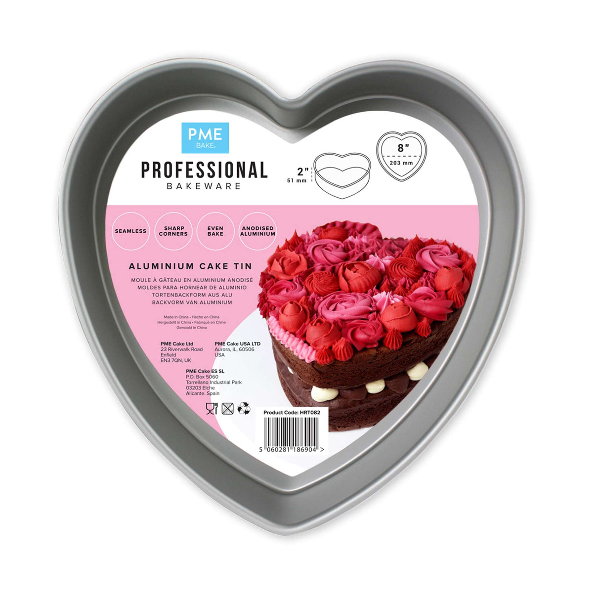 Herz Kuchenform, Aluminium (51 x 203mm)
