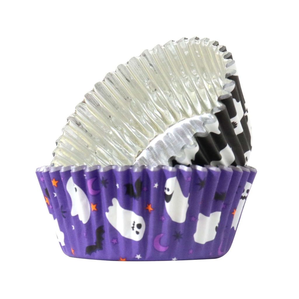 Halloween Folienbeschichtete Cupcake-Förmchen - Spukende Geister (60 Stück)
